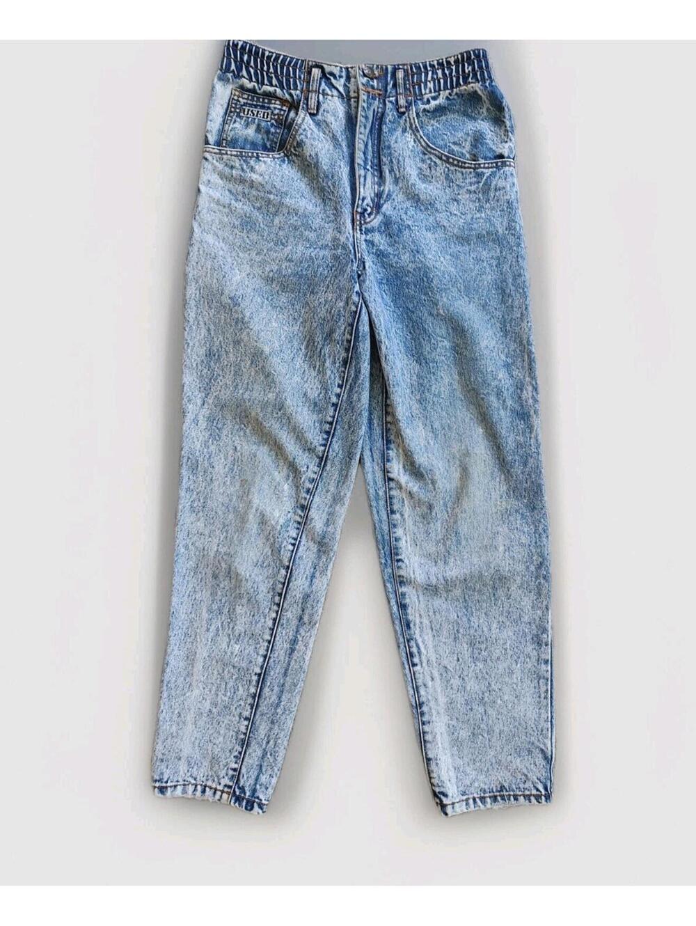 Vintage 80s GET USED by Elie Acid Wash Jeans Mom Fit High Rise Womens 27